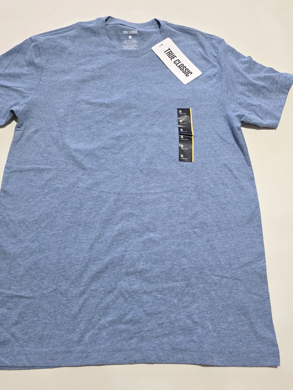 True Classic Men's Short-Sleeve T-Shirt - Heather Blue, Size S.